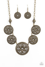 Load image into Gallery viewer, Paparazzi's Written In the STAR LILLIES - Brass necklace
