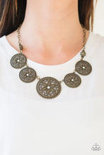 Load image into Gallery viewer, Paparazzi's Written In the STAR LILLIES - Brass necklace
