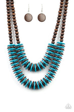 Load image into Gallery viewer, Paparazzi's Dominican Disco - Blue wood necklace

