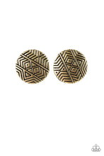 Load image into Gallery viewer, Paparazzi's Bright As a Button - Brass post earrings
