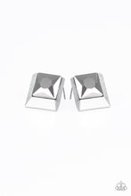 Load image into Gallery viewer, Paparazzi's Stellar Square - Silver post earrings
