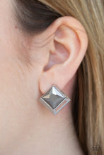 Load image into Gallery viewer, Paparazzi's Stellar Square - Silver post earrings
