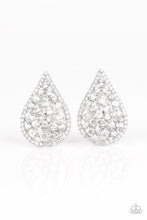 Load image into Gallery viewer, Paparazzi's REIGN-Storm - White post earrings
