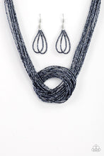 Load image into Gallery viewer, Paparazzi's Knotted Knockout - Blue Seed Beads necklace
