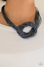 Load image into Gallery viewer, Paparazzi's Knotted Knockout - Blue Seed Beads necklace
