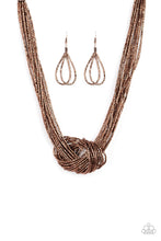 Load image into Gallery viewer, Paparazzi's Knotted Knockout - Copper Seed Beads necklace
