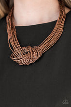 Load image into Gallery viewer, Paparazzi's Knotted Knockout - Copper Seed Beads necklace
