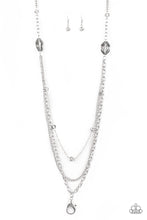 Load image into Gallery viewer, Paparazzi's Dare To Dazzle - Silver necklace (lanyard)
