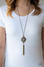 Load image into Gallery viewer, Paparazzi's Totally Worth the TASSEL - Brass necklace
