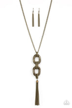 Load image into Gallery viewer, Paparazzi's Enmeshed In Mesh - Brass necklace
