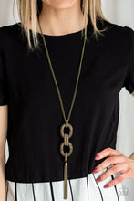Load image into Gallery viewer, Paparazzi's Enmeshed In Mesh - Brass necklace
