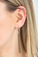 Load image into Gallery viewer, Paparazzi's Enmeshed In Mesh - Brass necklace
