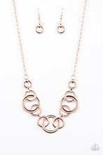 Load image into Gallery viewer, Paparazzi's Going In Circles - Rose Gold necklace
