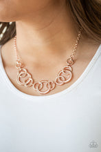 Load image into Gallery viewer, Paparazzi's Going In Circles - Rose Gold necklace
