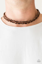 Load image into Gallery viewer, Paparazzi's Track Tracker - Brown Urban Men Necklace

