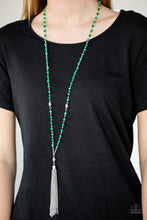 Load image into Gallery viewer, Paparazzi's Tassel Takeover - Green necklace
