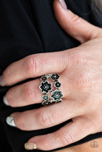 Load image into Gallery viewer, Paparazzi's Floral Crowns -Black ring
