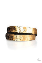Load image into Gallery viewer, Paparazzi's Under the Sequins - Gold Urban bracelet
