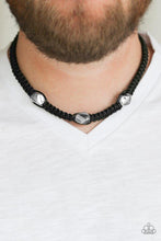 Load image into Gallery viewer, Paparazzi's RIDER'S Block - Black Urban Men necklace
