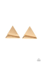 Load image into Gallery viewer, Paparazzi's Die TRI-ing - Gold post earrings
