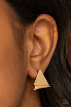 Load image into Gallery viewer, Paparazzi's Die TRI-ing - Gold post earrings

