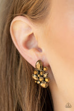 Load image into Gallery viewer, Paparazzi's Galaxy Glimmer - Brass post earrings
