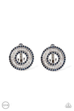 Load image into Gallery viewer, Paparazzi's Spun Out On Shimmer - Blue Clip-On earrings

