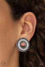 Load image into Gallery viewer, Paparazzi's Spun Out On Shimmer - Blue Clip-On earrings
