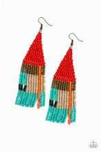Load image into Gallery viewer, Paparazzi's Beaded BOHO - Red Seed Bead earrings
