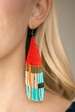 Load image into Gallery viewer, Paparazzi's Beaded BOHO - Red Seed Bead earrings
