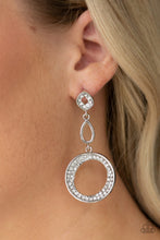 Load image into Gallery viewer, Paparazzi's On the Glamour Scene - White post earrings
