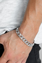 Load image into Gallery viewer, Paparazzi's Leader Board - Silver Men bracelet
