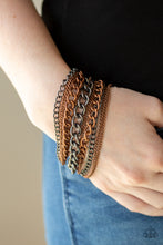 Load image into Gallery viewer, Paparazzi's Metallic Horizon - Copper bracelet
