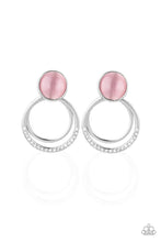 Load image into Gallery viewer, Paparazzi's Glow Roll - Pink post earrings
