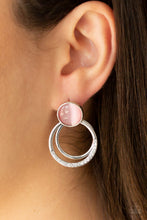 Load image into Gallery viewer, Paparazzi's Glow Roll - Pink post earrings
