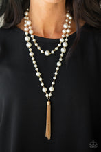 Load image into Gallery viewer, Paparazzi's Social Hour - Gold Pearl necklace
