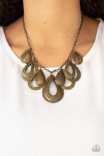 Load image into Gallery viewer, Paparazzi's Teardrop Tempest - Brass necklace
