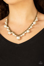 Load image into Gallery viewer, Paparazzi's Uptown Pearls - Brass necklace
