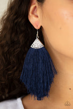 Load image into Gallery viewer, Paparazzi's Tassel Tempo - Blue earrings
