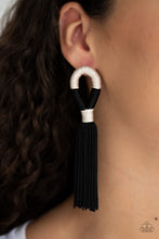 Load image into Gallery viewer, Paparazzi's Moroccan Mambo - Black post earrings
