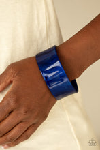 Load image into Gallery viewer, Paparazzi's Glaze Over - Blue Acrylic bracelet
