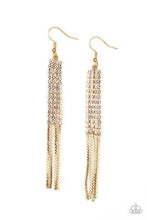 Load image into Gallery viewer, Paparazzi's Rhinestone Romance - Gold earrings
