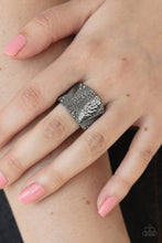 Load image into Gallery viewer, Paparazzi's Industrial Indentation - Black ring
