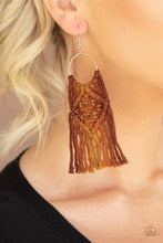 Load image into Gallery viewer, Paparazzi's Macrame Rainbow - Brown earrings
