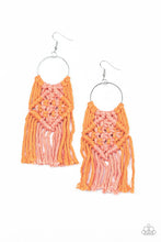 Load image into Gallery viewer, Paparazzi's Macrame Rainbow - Orange earrings

