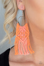 Load image into Gallery viewer, Paparazzi's Macrame Rainbow - Orange earrings
