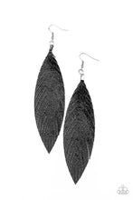 Load image into Gallery viewer, Paparazzi's Feather Fantasy - Black earrings
