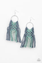 Load image into Gallery viewer, Paparazzi's Macrame Rainbow - Blue earrings
