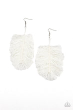 Load image into Gallery viewer, Paparazzi's Hanging by a Thread - White earrings
