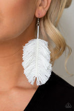 Load image into Gallery viewer, Paparazzi's Hanging by a Thread - White earrings
